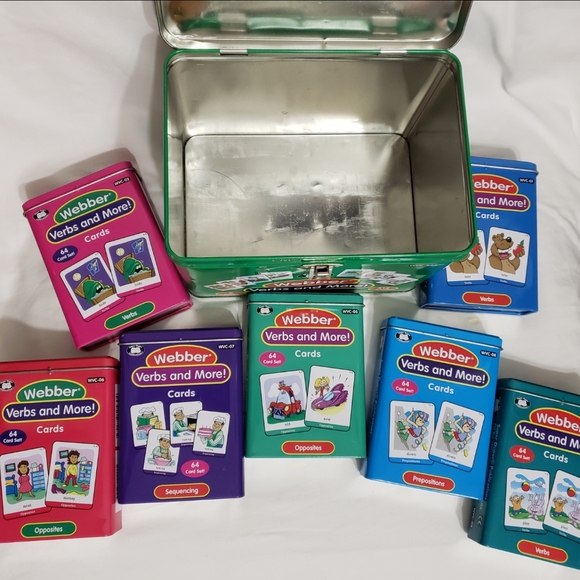 Webber Verbs & More Speech Language Pathology Therapy Cards Game Set & Storage - Picture 3 of 8